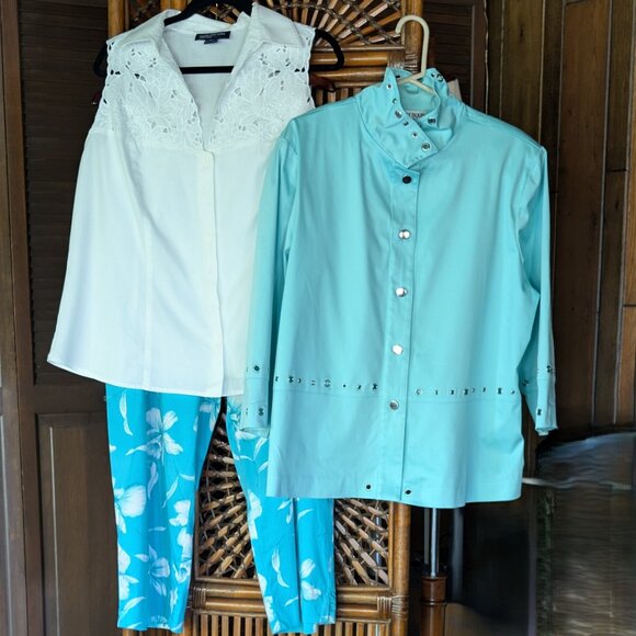 JONES NEW YORK Sleeveless Blouse with Lace - 2X - NWOT - Picture 12 of 12